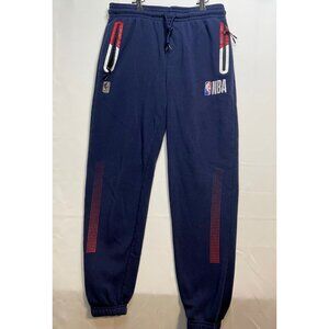 NBA Basketball sweatpants adult medium 28 x 30 jogger running tapered blue